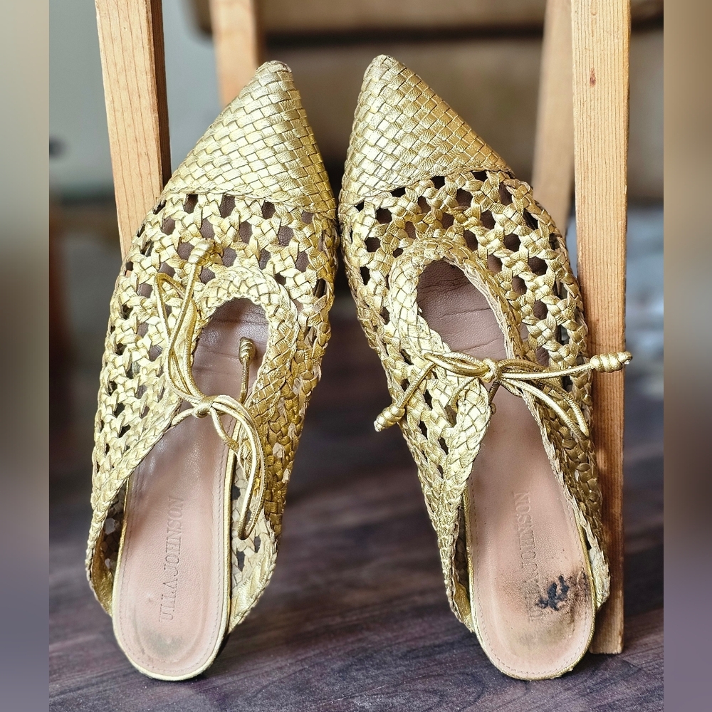 Ulla Johnson Belen Flats Gold - Picture 1 of 10